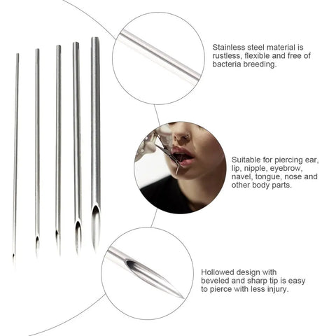 100PCS Piercing Needles Surgical