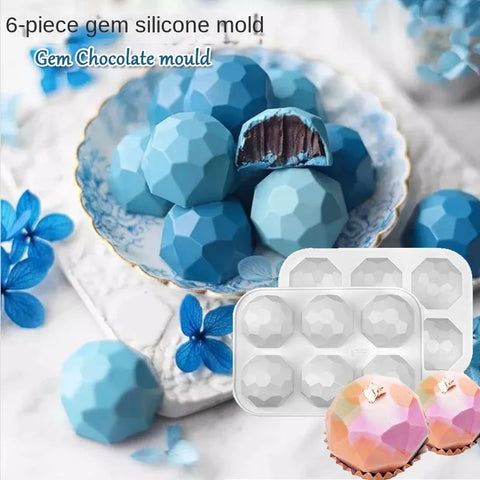 3D Gemstone Design Chocolate Silicone
