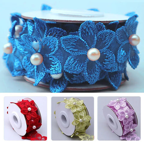 Embroidered Flower Lace Ribbon