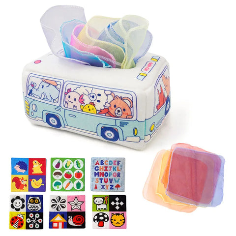 Baby Tissue Box Toy Montessori Square