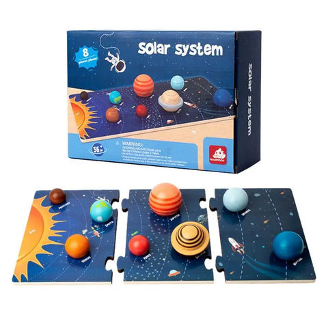 3D Wooden Solar System Model