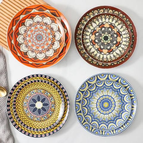 Bohemian Plate Western Ceramic Dish