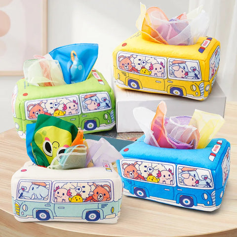 Baby Tissue Box Toy Montessori Square