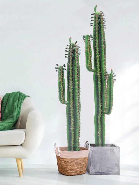 Artificial Tropical Cactus Fake Desert Green