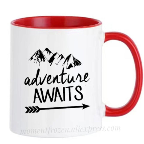Adventure Awaits Travel Camping Mugs
